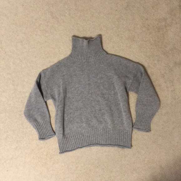 Korean Gray Turtleneck Sweater - Picture 1 of 3